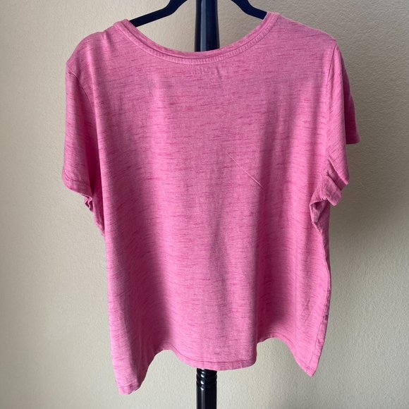 SALE: EDDIE BAUER, Pink Sort Sleeve Tee Shirt, Plus Size, 3X - Picture 2 of 5